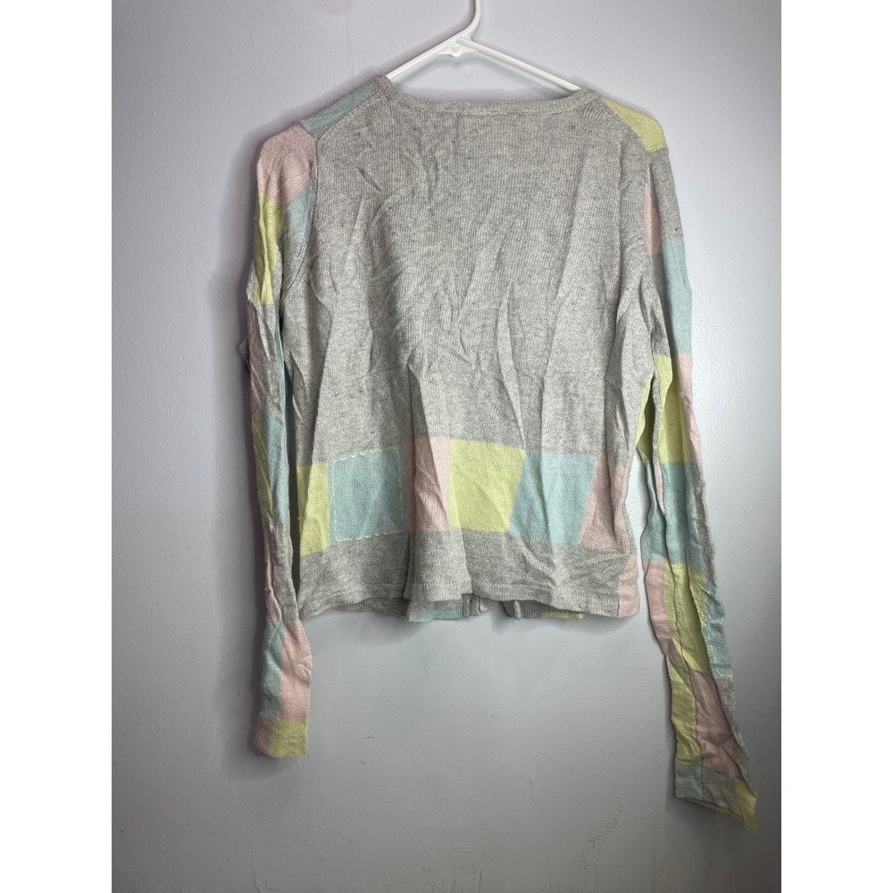 Michael Simon Lite Patchwork Cardigan Sweater Pas… - image 3